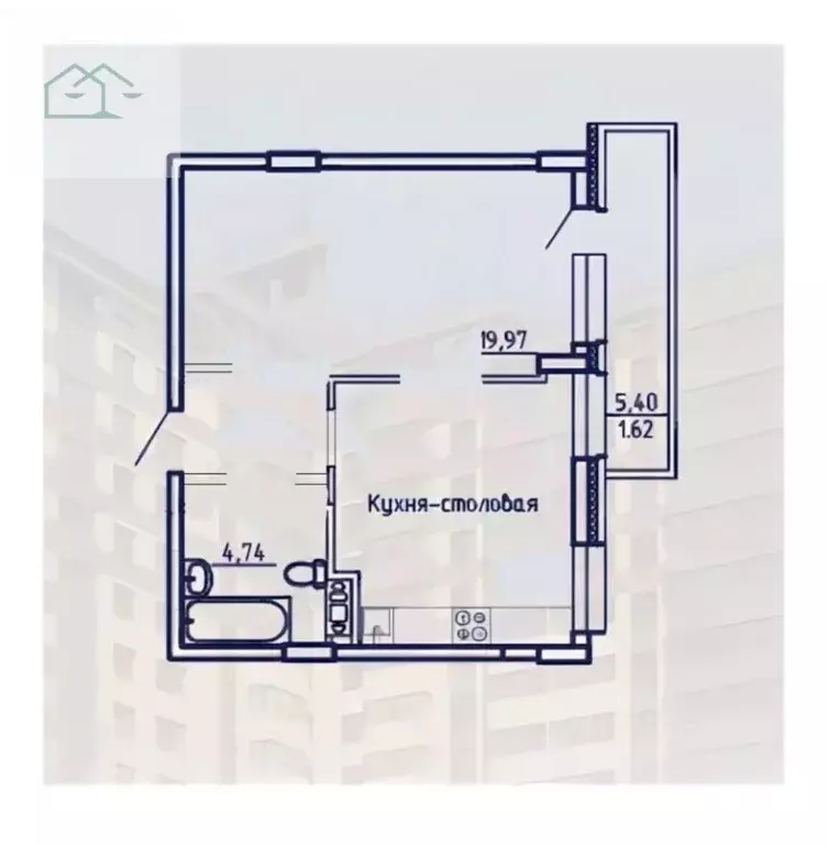 1-к кв. Воронежская область, Воронеж ул. Кривошеина, 13/11 (40.0 м) - Фото 2