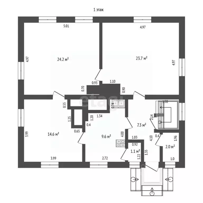 Дом в Калининградская область, Гурьевский муниципальный округ, пос. ... - Фото 1