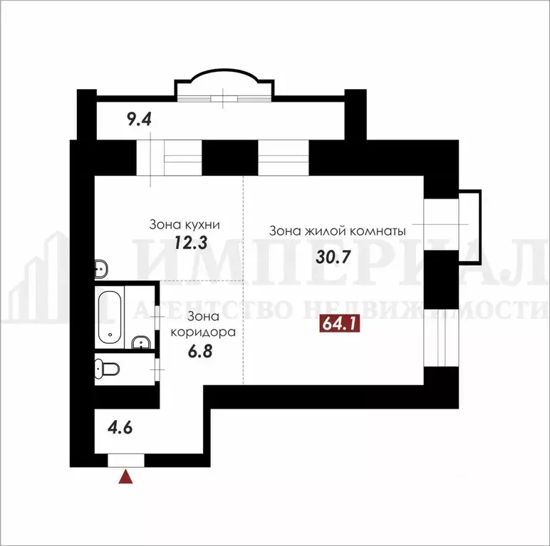 2-к кв. Амурская область, Благовещенск Северная ул., 170 (64.2 м) - Фото 1