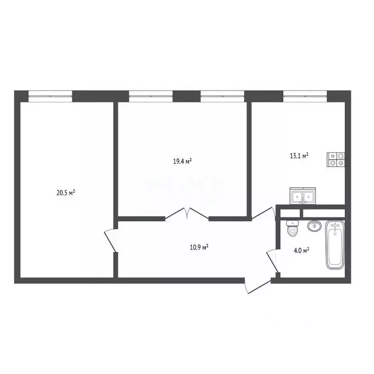 2-к кв. Москва Лазоревый проезд, 5к4 (68.3 м) - Фото 2
