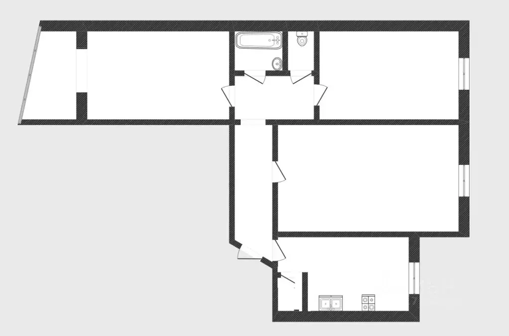 3-к кв. Тюменская область, Тюмень Черниговская ул., 5 (66.2 м) - Фото 2