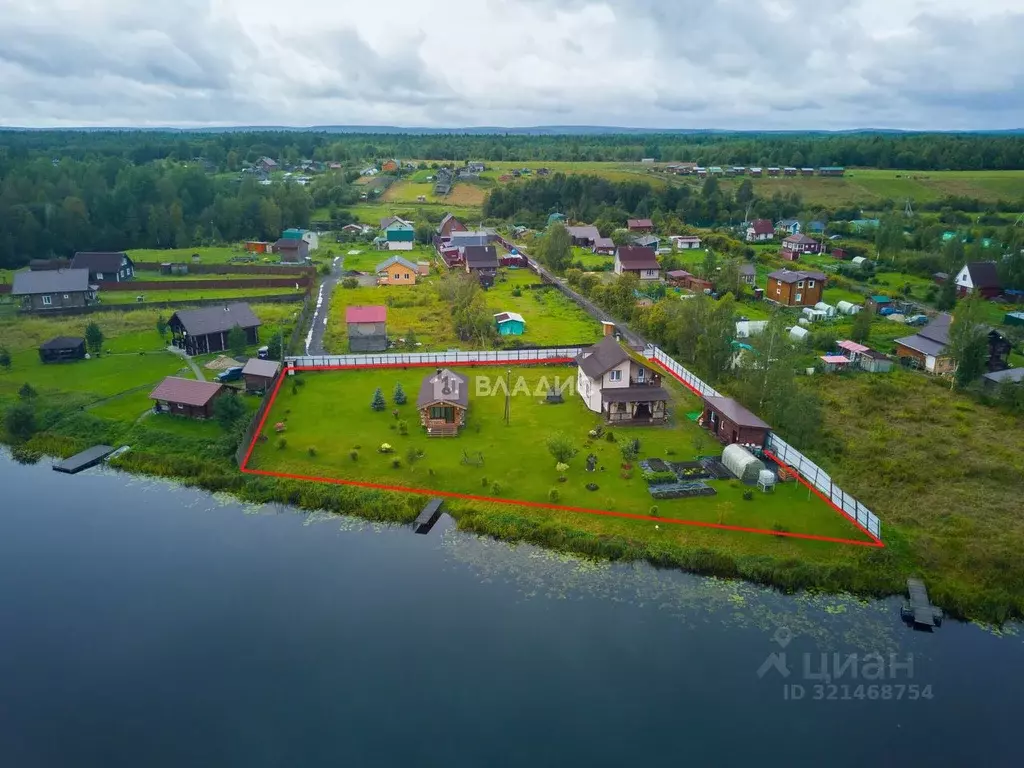 Дом в Карелия, Кондопожский район, Кончезерское с/пос, д. Большое ... - Фото 0