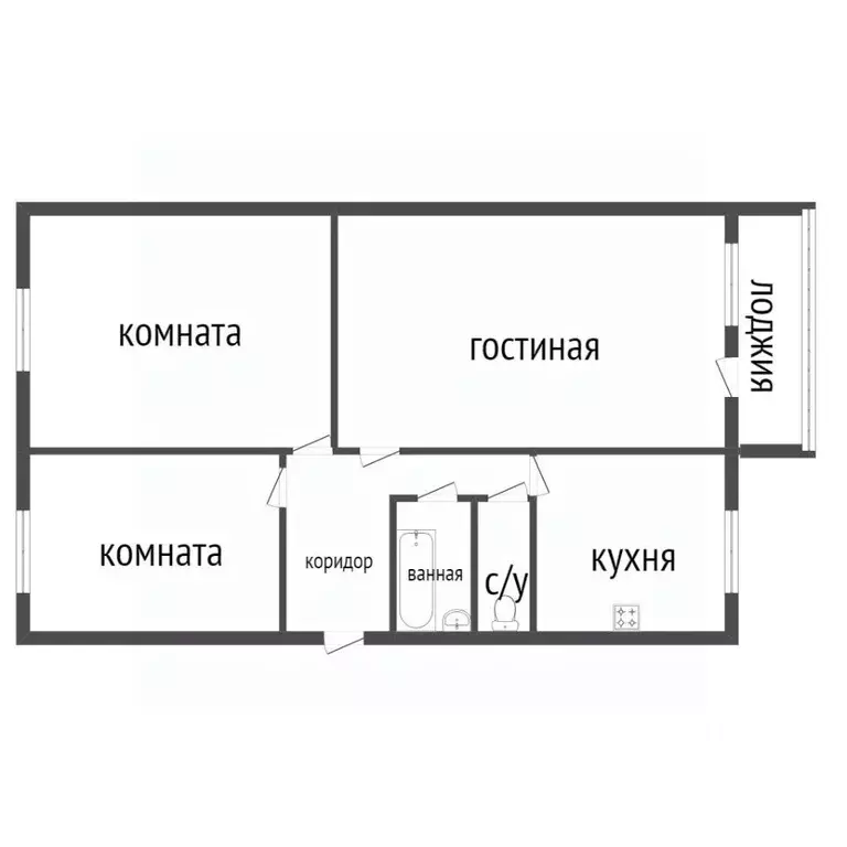 3-к кв. Курганская область, Курган ул. Кулибина, 1Б (58.0 м) - Фото 1