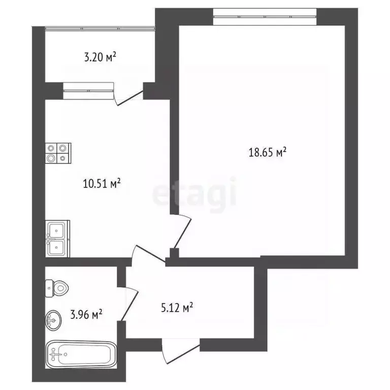 1-к кв. Мордовия, Саранск ш. Северо-Восточное, 45 (43.1 м) - Фото 1