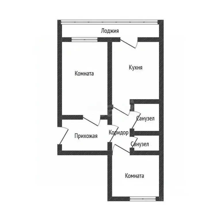 2-к кв. Курганская область, Курган Заозерный жилрайон, 7-й мкр, 14 ... - Фото 2