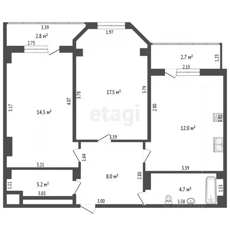 2-к кв. Самарская область, Самара Садовая ул., 168 (59.9 м) - Фото 2
