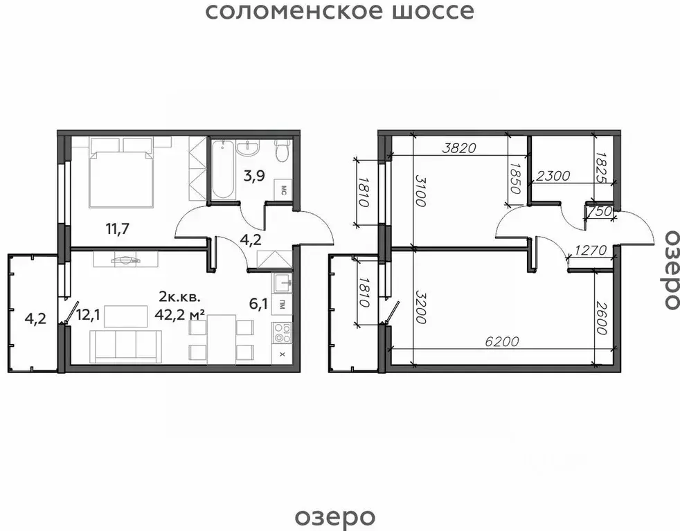 2-к кв. Карелия, Петрозаводск Район Северная промзона, Вороний Наволок ... - Фото 0