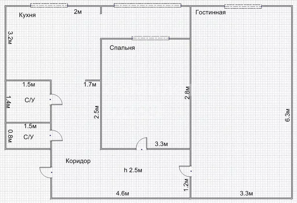 2-к кв. Дагестан, Дербент ул. Генерала Сеидова, 18 (52.0 м) - Фото 2