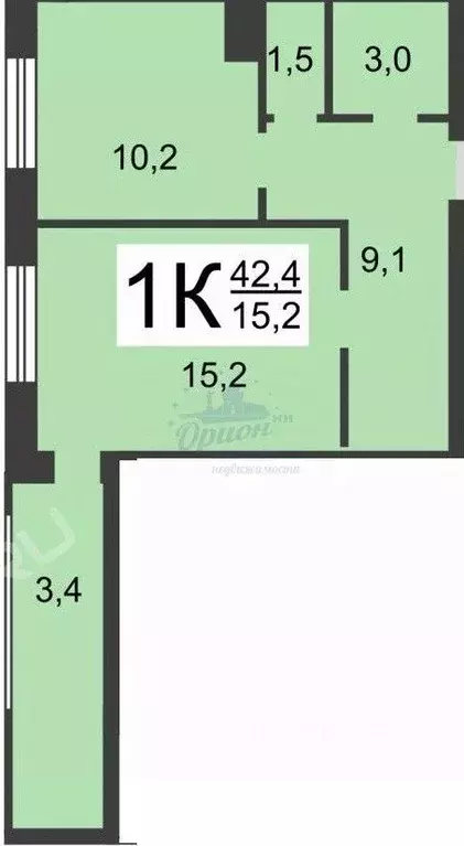 1-к кв. Нижегородская область, Нижний Новгород Гордеевская ул., 36А ... - Фото 1