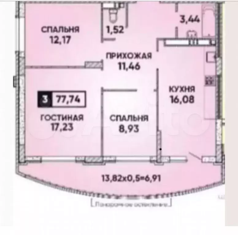 3-к. квартира, 77,8 м, 18/24 эт. - Фото 0