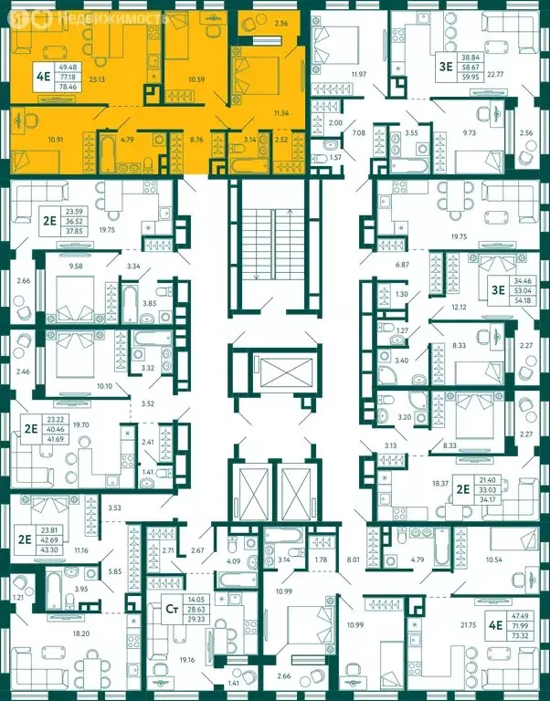 3-комнатная квартира: Уфа, улица Расула Гамзатова (78.46 м) - Фото 1