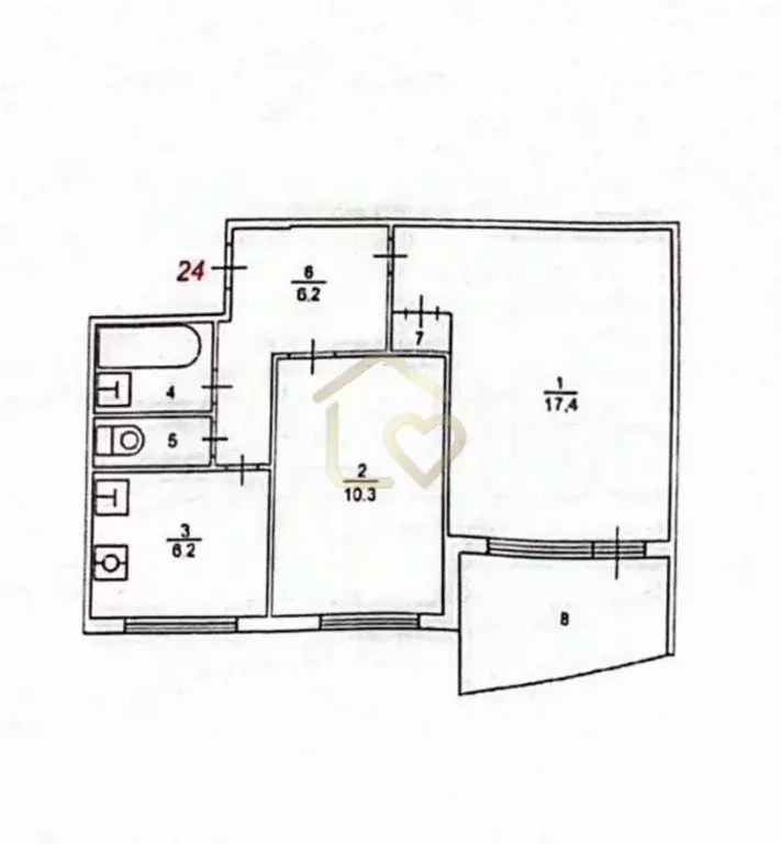 2-к кв. Московская область, Пушкино Дзержинец мкр, 28 (43.8 м) - Фото 2