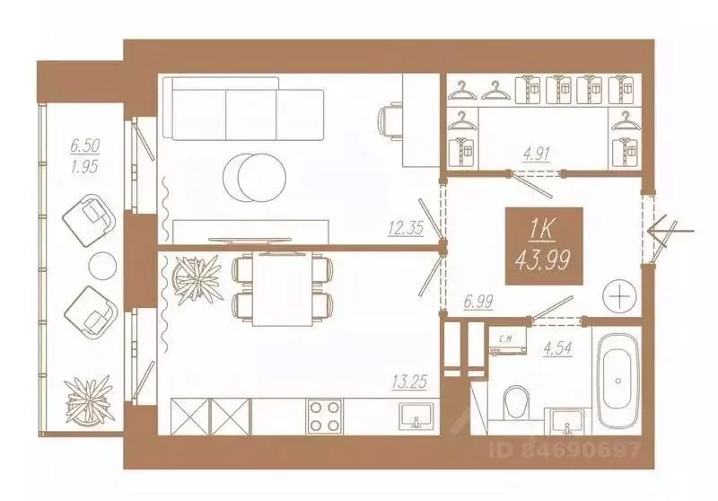 1-к кв. Красноярский край, Красноярск ул. 3-я Краснодарская, 14А/3 ... - Фото 1