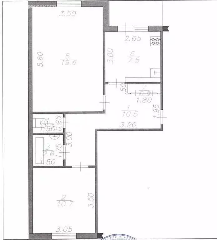 2-комнатная квартира: посёлок городского типа Радченко, 13 (53 м) - Фото 1