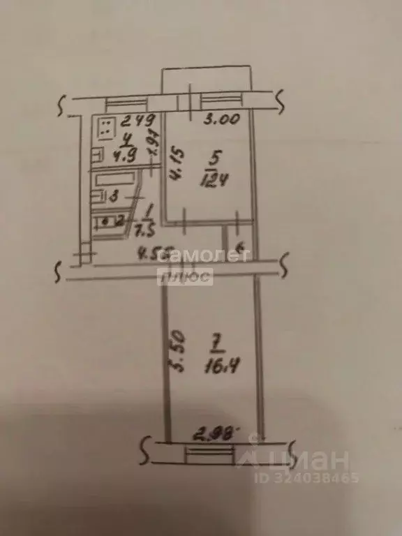 2-к кв. Липецкая область, Липецк Опытная ул., 15 (45.4 м) - Фото 1