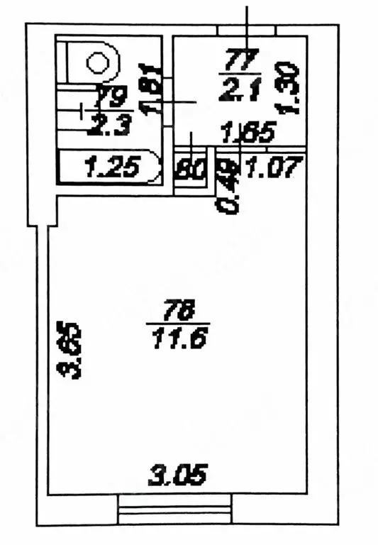 Квартира-студия: Тверь, посёлок Химинститута, 46 (16.3 м) - Фото 1