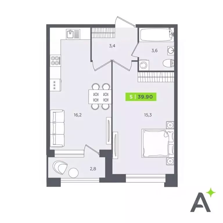 1-к кв. Санкт-Петербург Планерная ул., 87к1 (39.9 м) - Фото 2