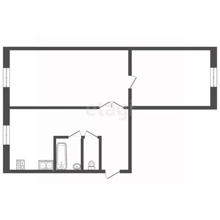 2-к кв. Воронежская область, Борисоглебск ул. Терешковой, 16Б (44.5 м) - Фото 2