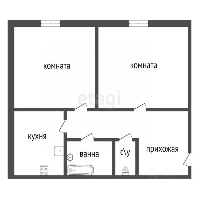 2-к кв. Тульская область, Щекино ул. Льва Толстого, 64 (64.7 м) - Фото 1