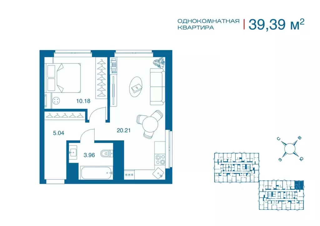 1-к кв. Тульская область, Тула Рязанская ул. (39.39 м) - Фото 0