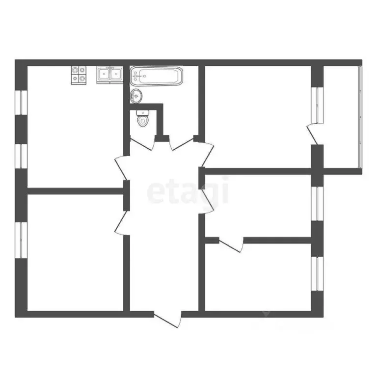 4-к кв. Тамбовская область, Тамбов Советская ул., 176/12 (103.0 м) - Фото 2