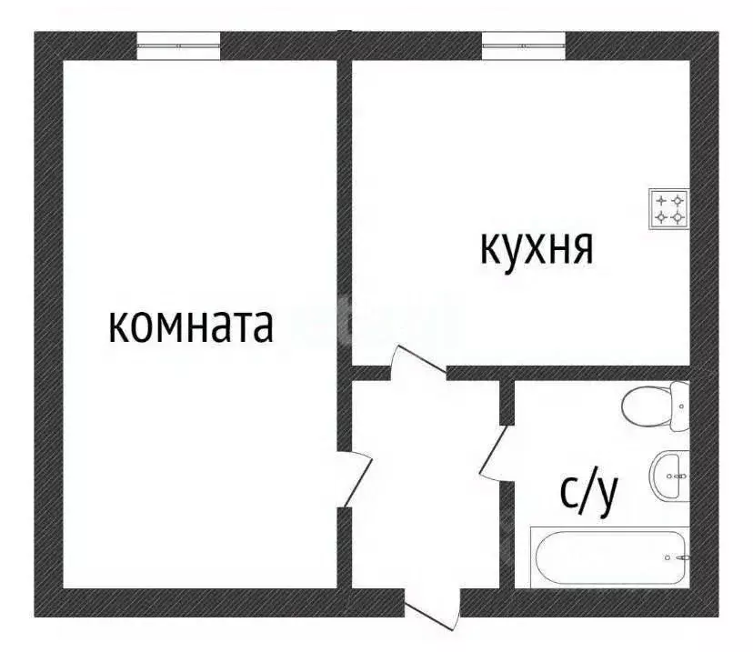 1-к кв. Курганская область, Курган ул. Дзержинского, 37А (30.0 м) - Фото 2