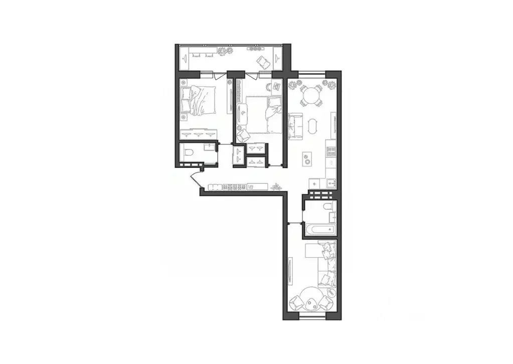 3-к кв. Волгоградская область, Волгоград Квартал жилой комплекс (73.4 ... - Фото 0