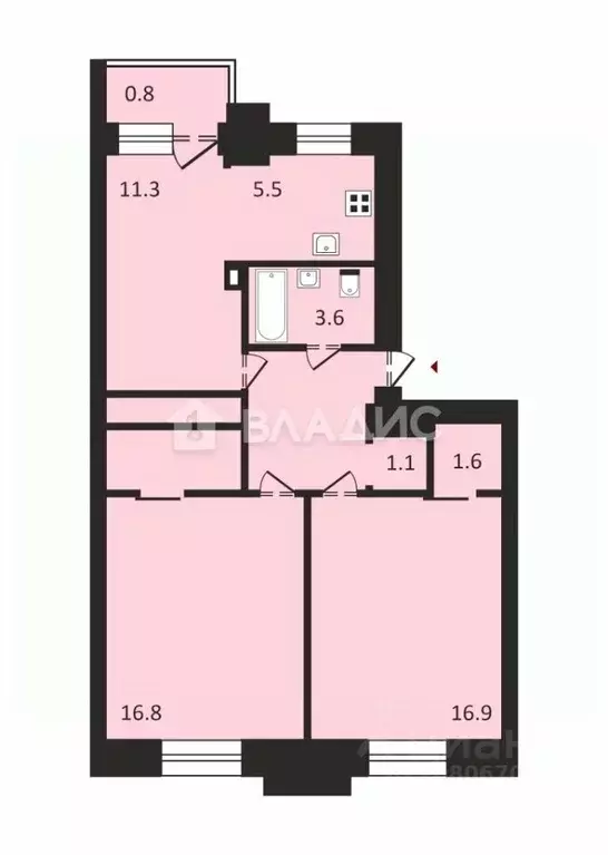 3-к кв. Москва ул. Покровка, 37 (68.0 м) - Фото 1