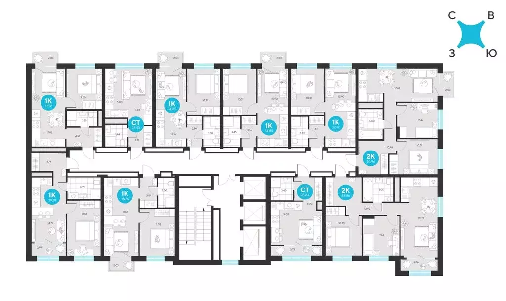 2-комнатная квартира: Екатеринбург, микрорайон Академический, 25-й ... - Фото 1