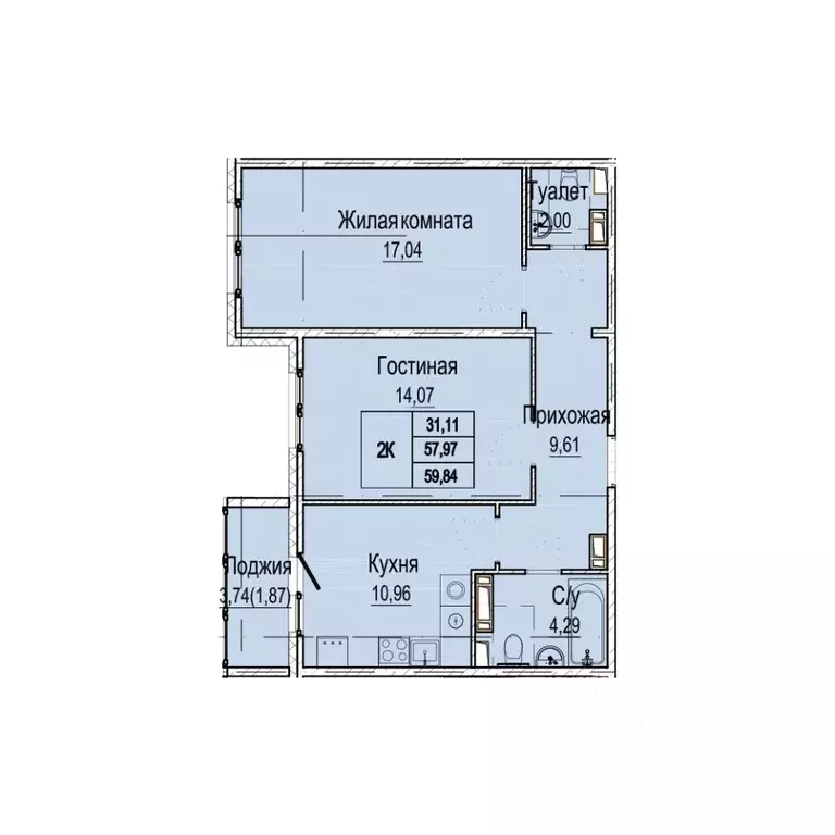 2-к кв. Нижегородская область, Нижний Новгород Лесной Городок мкр, ... - Фото 0