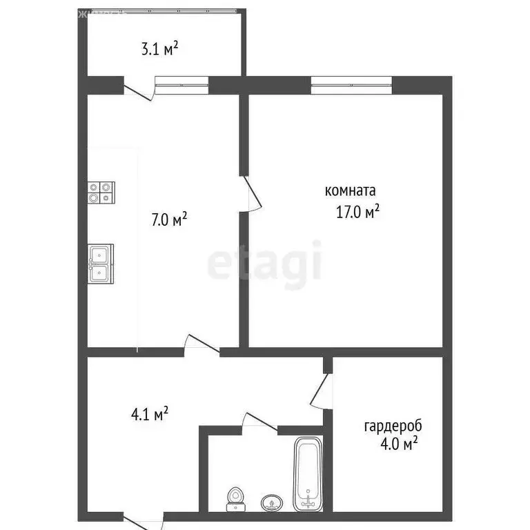 1-комнатная квартира: Анапа, микрорайон Алексеевка, Станичная улица, ... - Фото 1