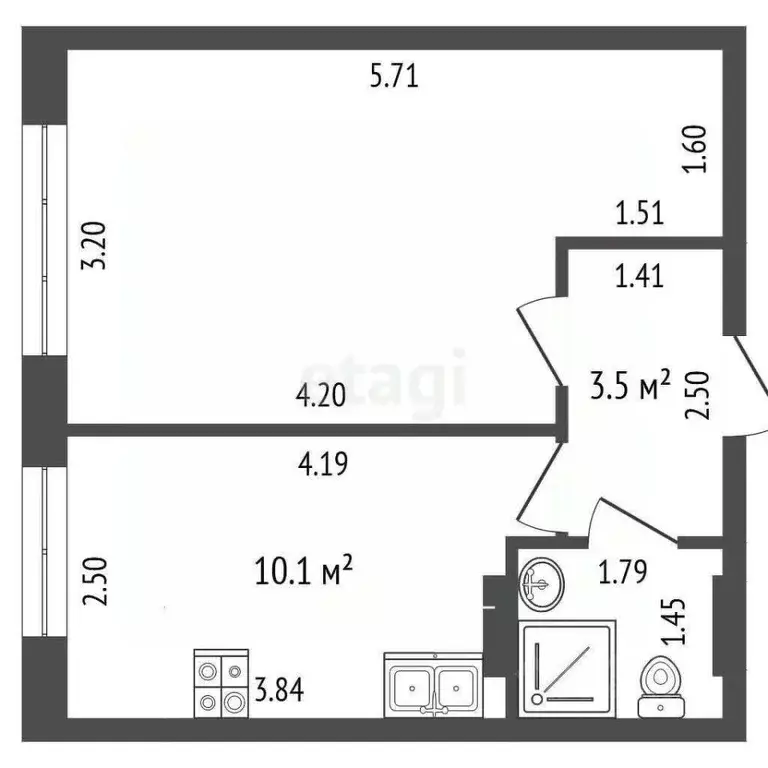 1-к кв. Севастополь ул. Горпищенко, 145к6 (31.6 м) - Фото 2