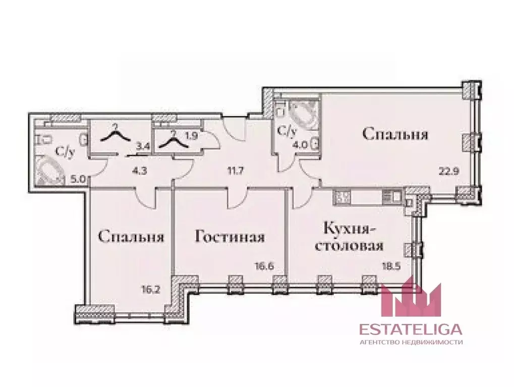 3-к кв. Москва просп. Вернадского, 80 (98.5 м) - Фото 1