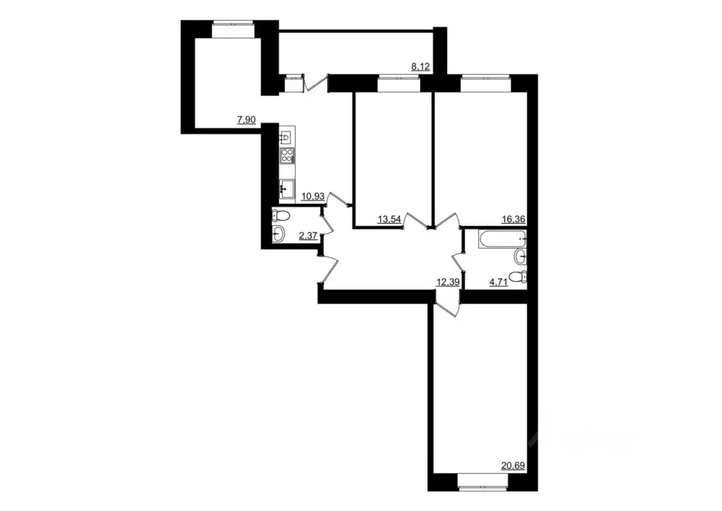 3-к кв. Костромская область, Кострома Малышково мкр,  (92.95 м) - Фото 0