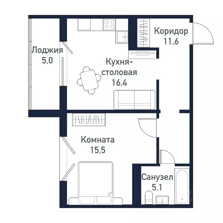 1-к кв. Челябинская область, Челябинский городской округ, пос. ... - Фото 0