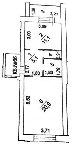 1-к кв. Московская область, Жуковский ул. Гудкова, 18 (42.0 м) - Фото 1