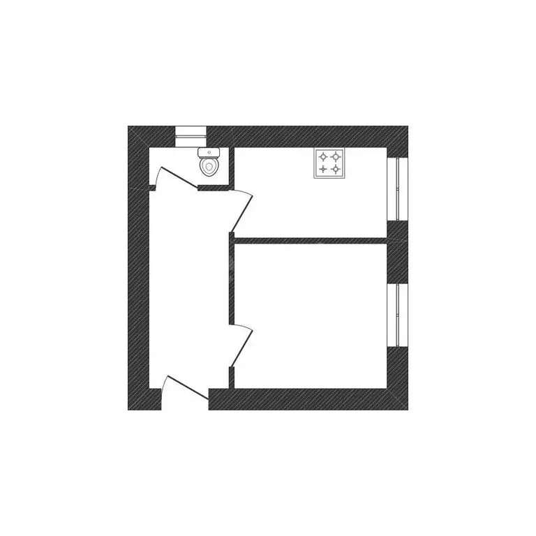 1-комнатная квартира: деревня Вындин Остров, Центральная улица, 5 ... - Фото 1