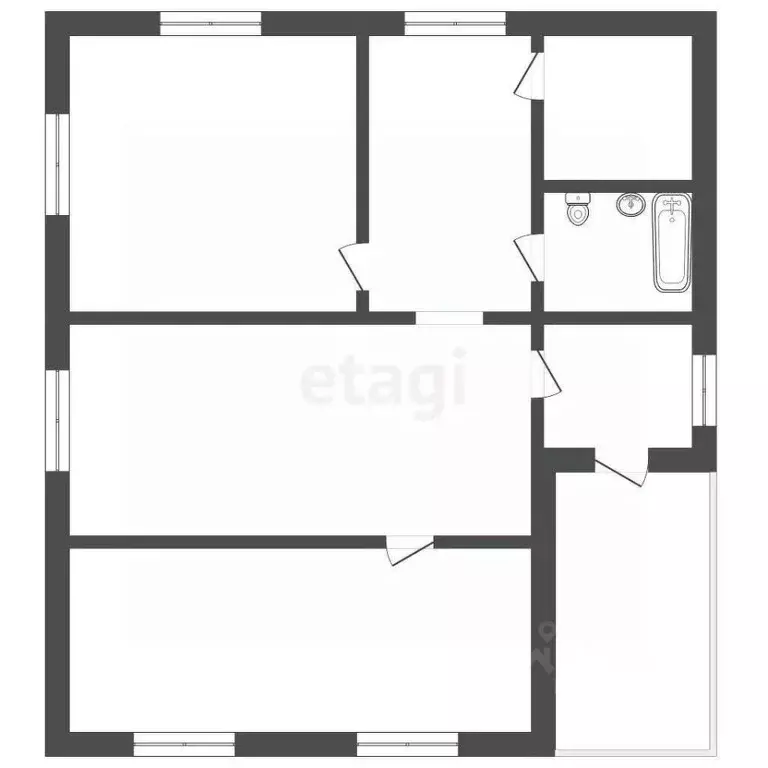 Дом в Ростовская область, пос. Целина 6-я линия (48 м) - Фото 2