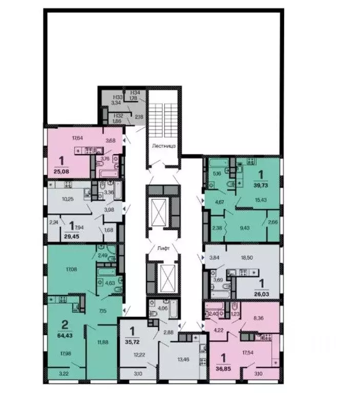 1-к кв. Рязанская область, Рязань Московский р-н, 4-й мкр,  (26.03 м) - Фото 2