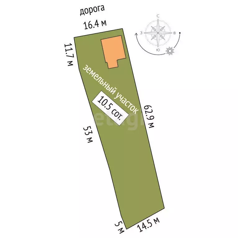 Участок в Нальчик, Дагестанская улица (10.5 м) - Фото 1