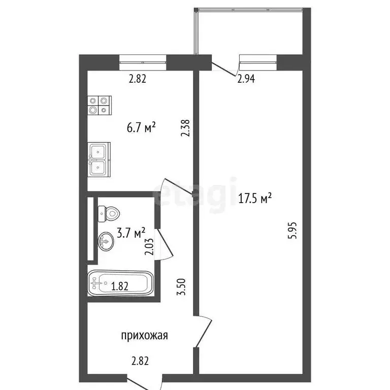 1-комнатная квартира: Елизово, улица Гришечко, 13 (33.4 м) - Фото 1