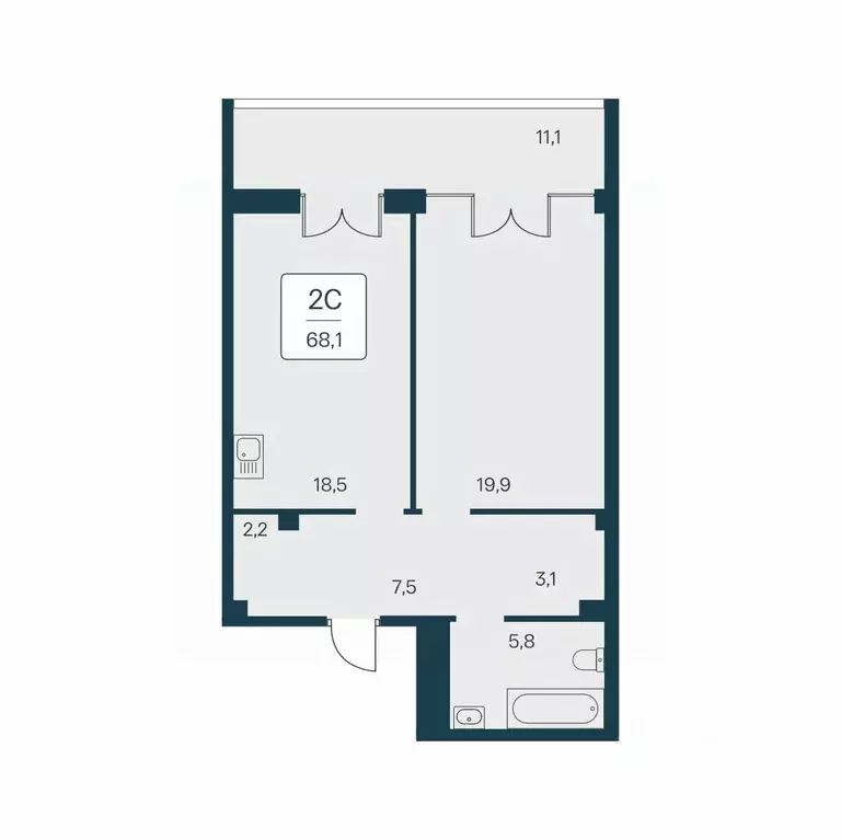 2-к кв. Крым, Алупка ш. Севастопольское, 6Ак3 (68.1 м) - Фото 1