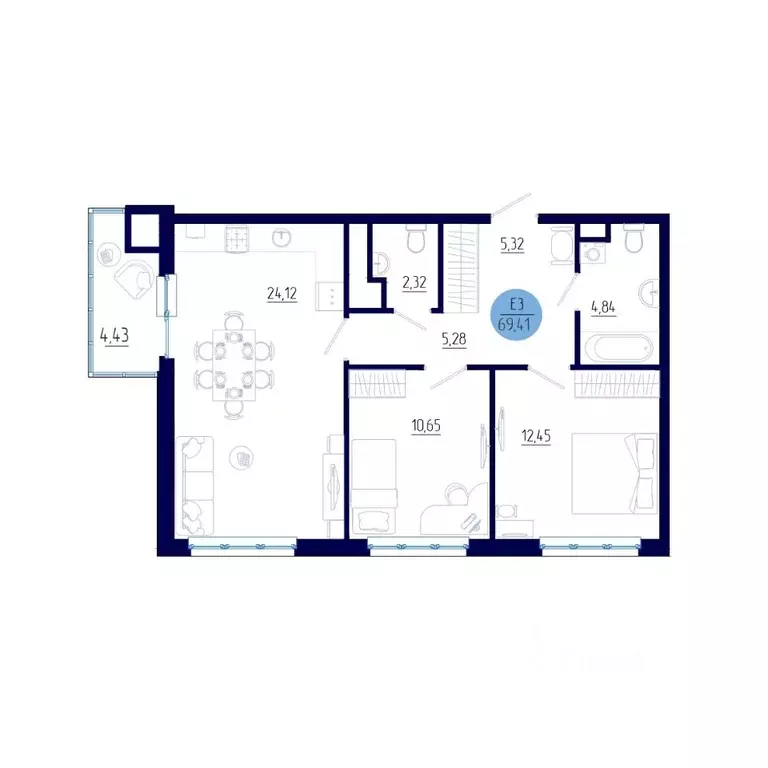 2-к кв. Рязанская область, Рязанский район, Дядьковское с/пос, с. ... - Фото 1
