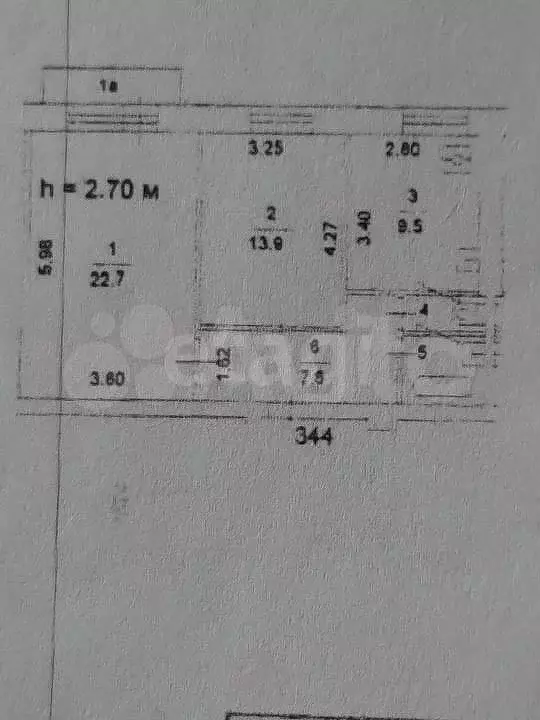 2-к. квартира, 58 м, 6/8 эт. - Фото 0