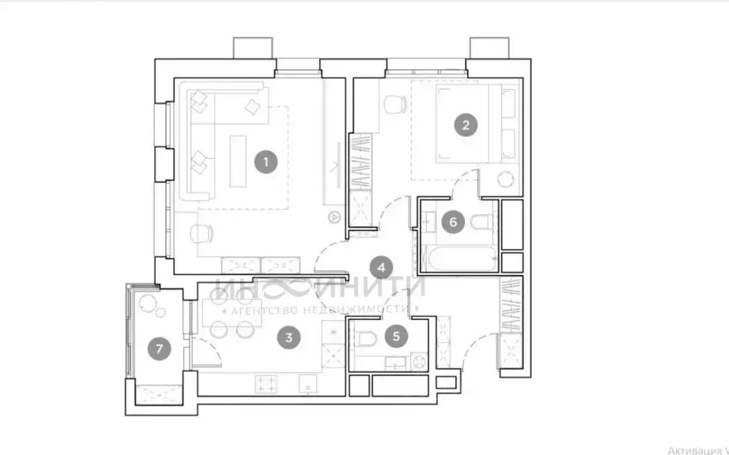 2-комнатная квартира: Люберцы, улица Гоголя, 3 (67.4 м) - Фото 1