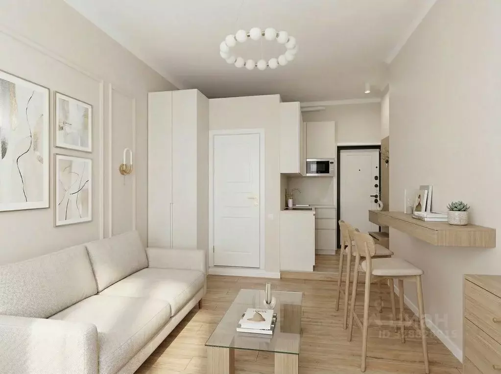 Студия Санкт-Петербург 11-я Васильевского острова линия, 44 (23.0 м) - Фото 1