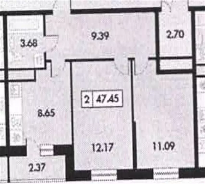 2-комнатная квартира: Дядьково, Малиновая улица, 5 (44.7 м) - Фото 1