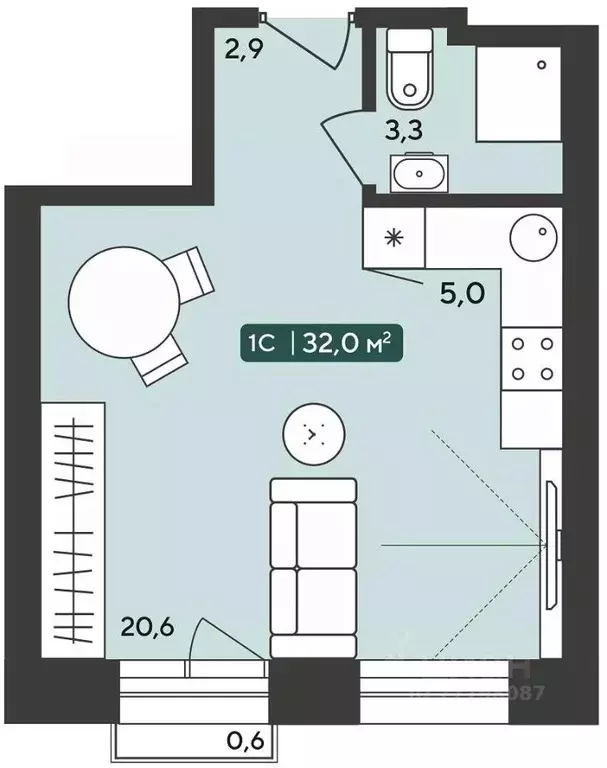 1-к кв. Новосибирская область, Мошковский район, пос. Октябрьский ... - Фото 1