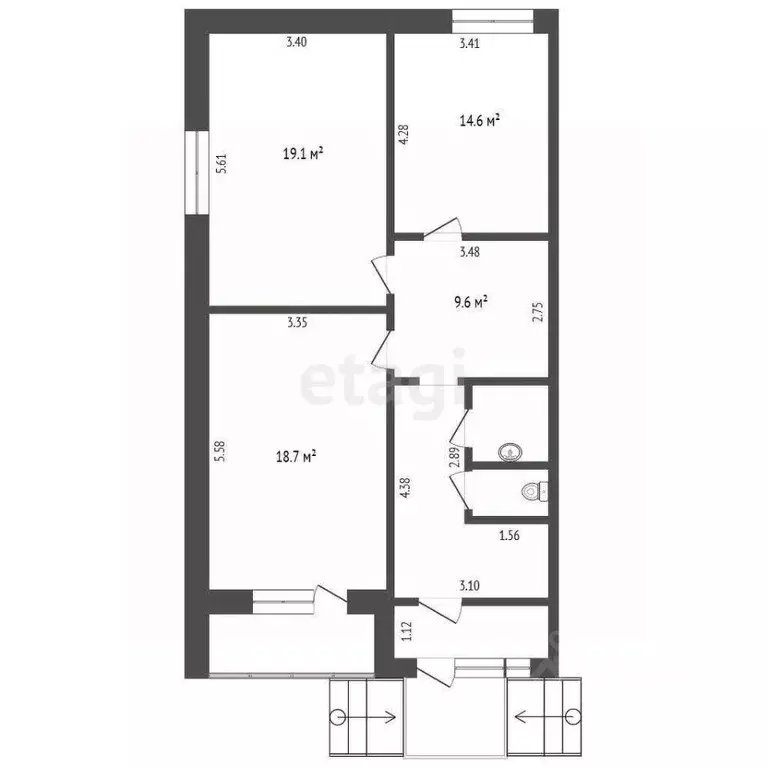 Офис в Тюменская область, Тюмень Первомайская ул., 25 (78 м) - Фото 1