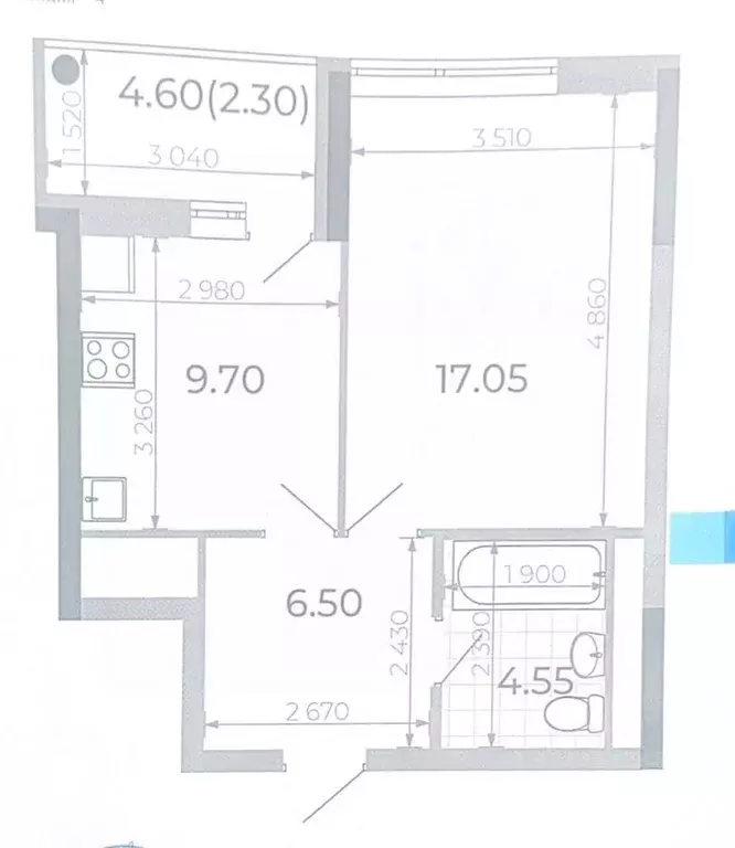 1-к кв. Татарстан, Казань Шоссейная ул., 57 (41.5 м) - Фото 1